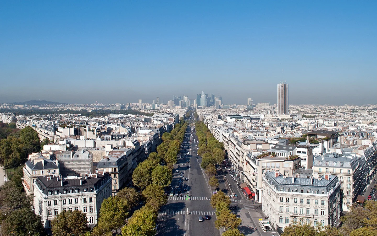 Views over Paris from the Arc de Triomphe