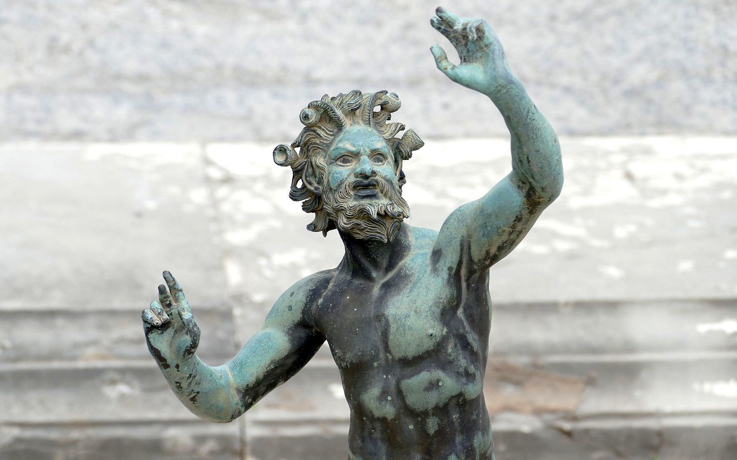 Statue at the House of the Faun in Pompeii