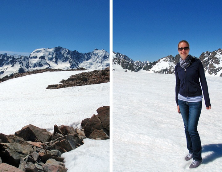On the snow of Mount Josef