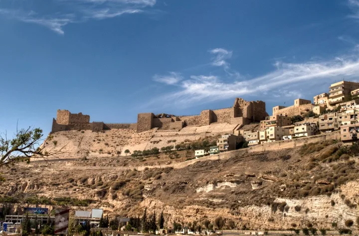 Karak Crusader Castle on the King's Highway, Jordan