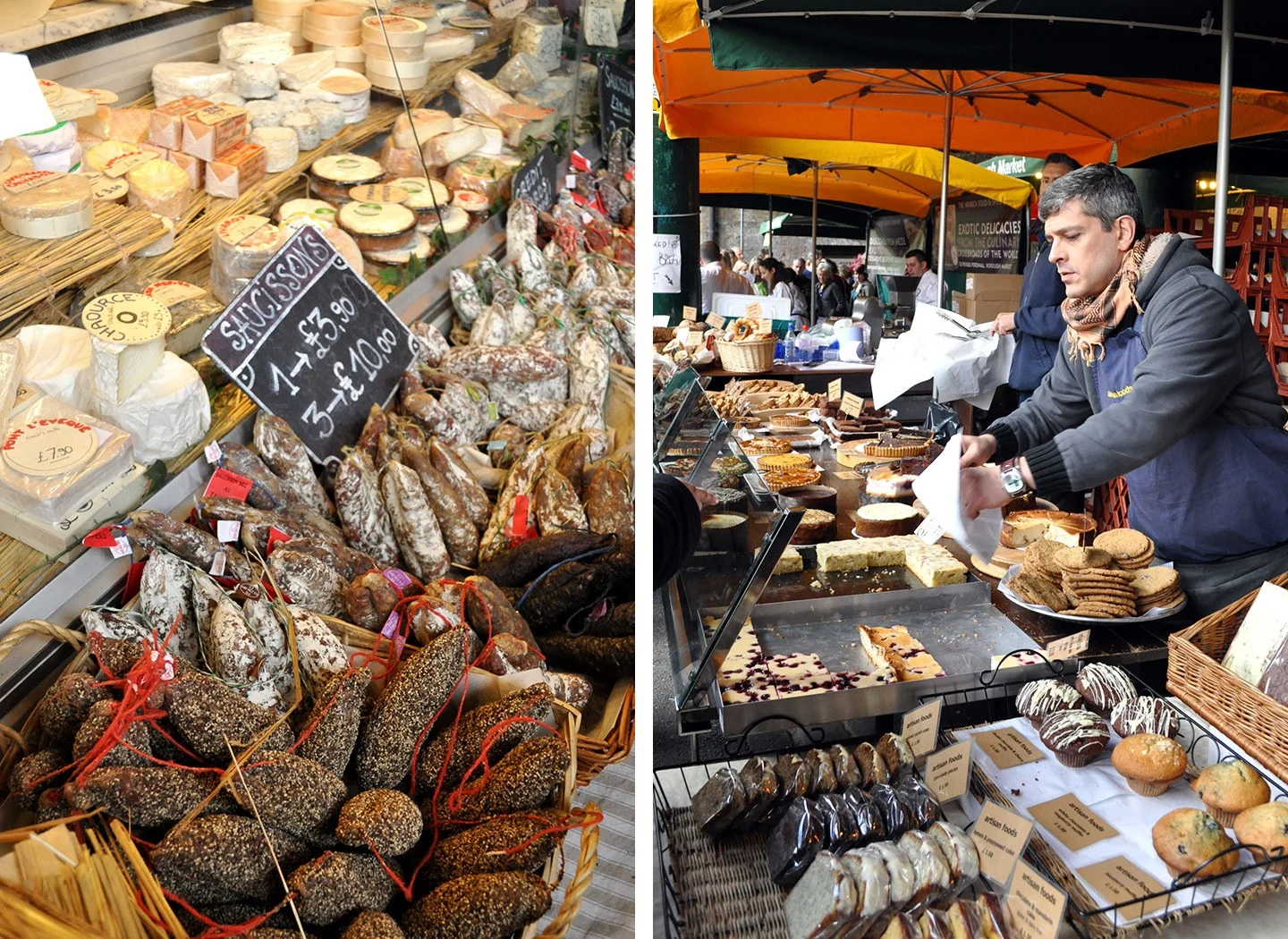 Food stalls at Borough Market