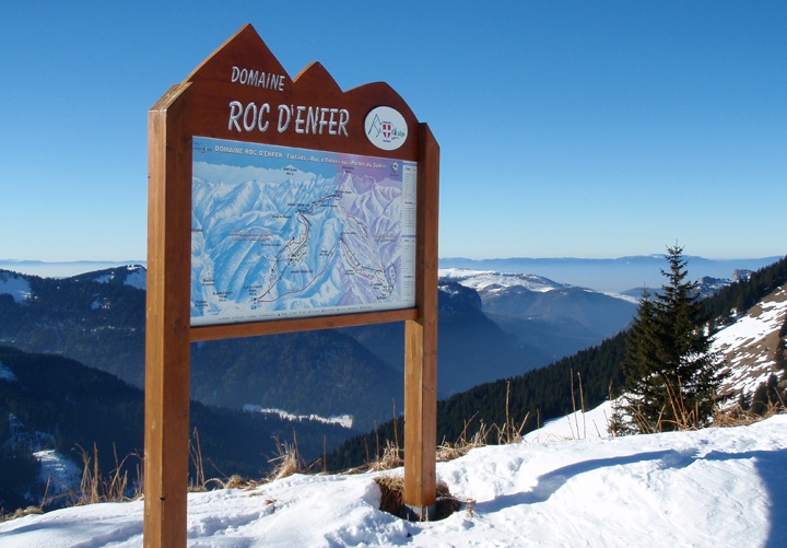 The Espace Roc d'Enfer ski area, French Alps