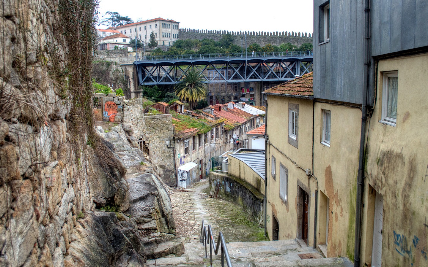 The historic Ribeira in Porto, Portugal