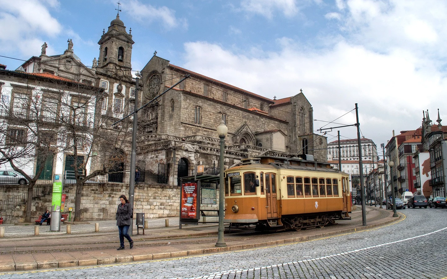 Trams in Porto, Portugal