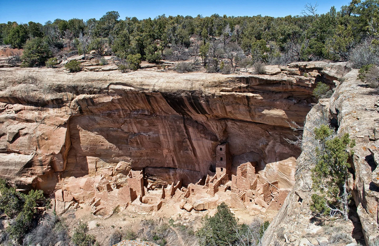 Cliff houses at Mesa Verde National Park, Colorado, USA