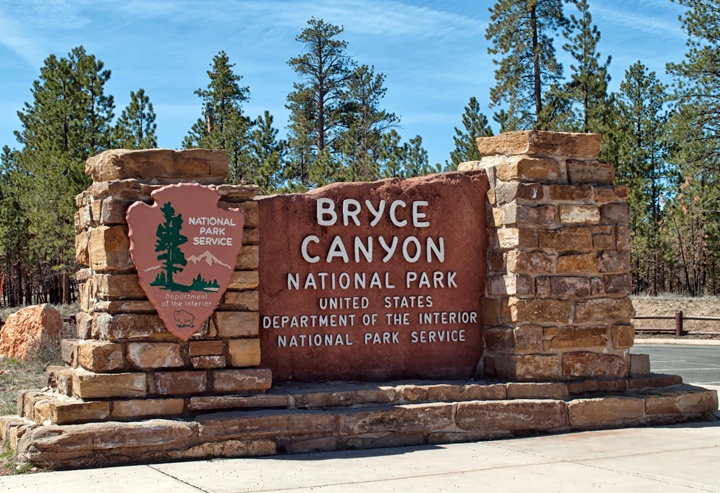 Entrance to Bryce Canyon National Park, Utah