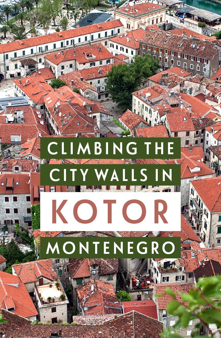 Climbing Kotor city walls in Montenegro in the Balkans, for the best panoramic views across the Bay of Kotor – one of the top things to do in Kotor #Montenegro #Balkans #Kotor #walk