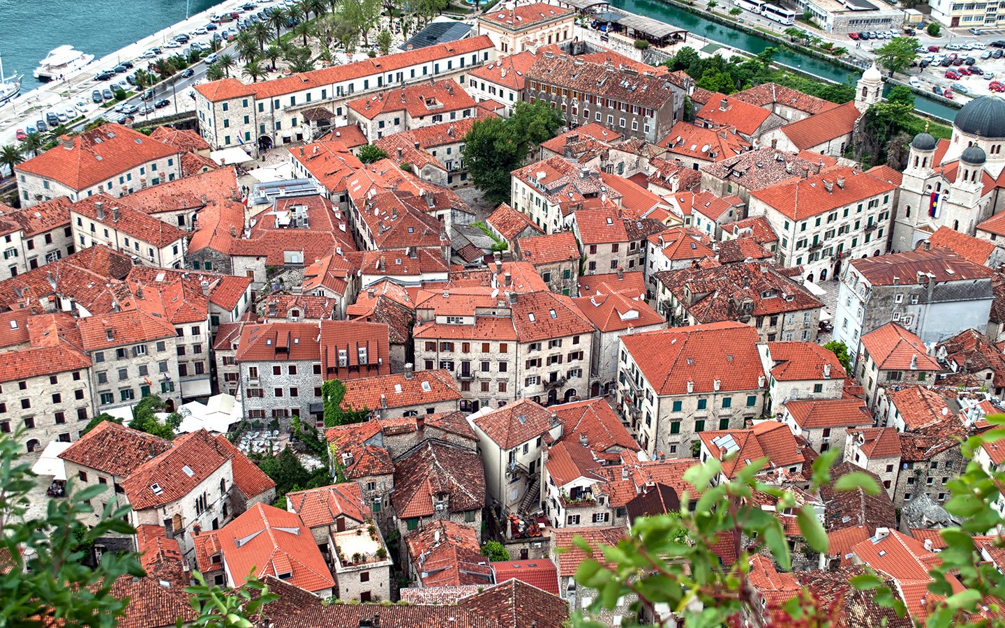 Views down onto Kotor from the city walls