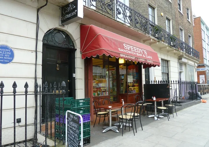 Speedys Cafe and 221B Baker Street, London