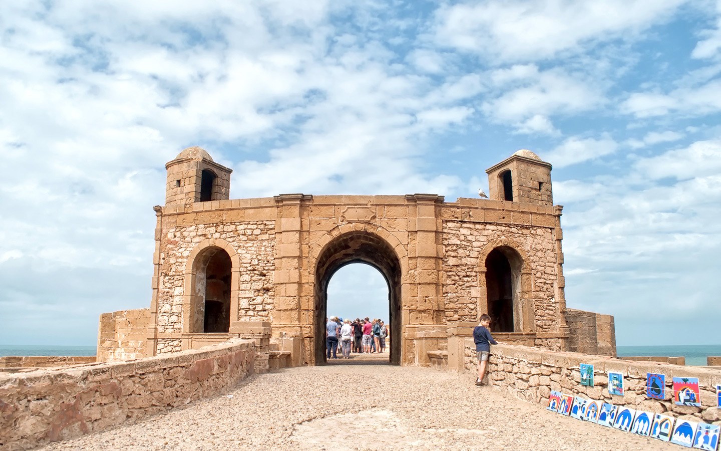 The Skala de la Ville seafront bastion in the Essaouira ramparts, Morocco