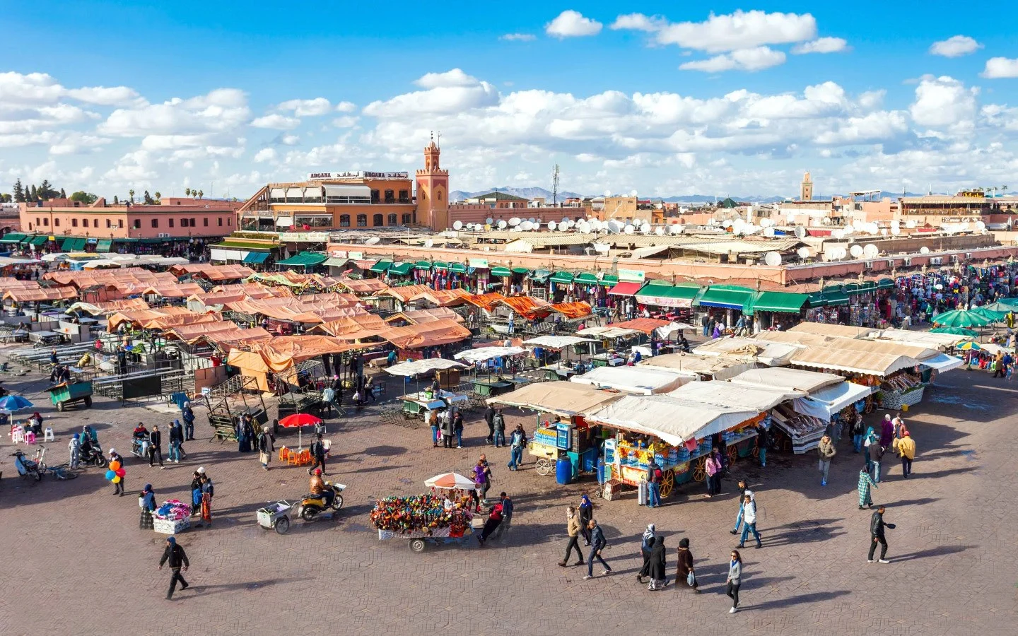 The Djemma El-Fna square in Marrakech medina