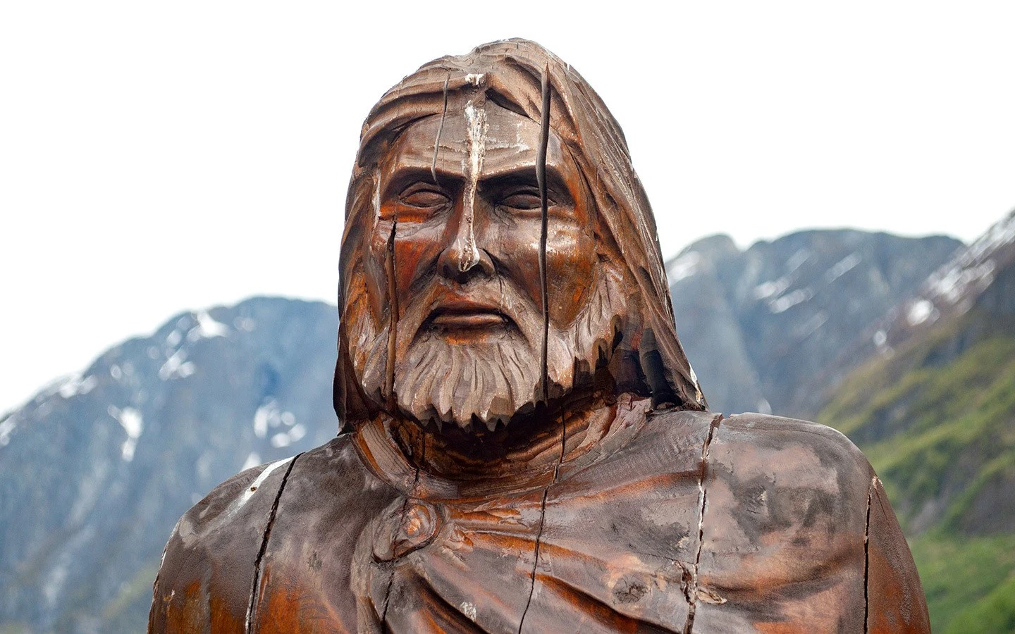 Viking statue at Gudvangen on Norwegian fjord boat tour