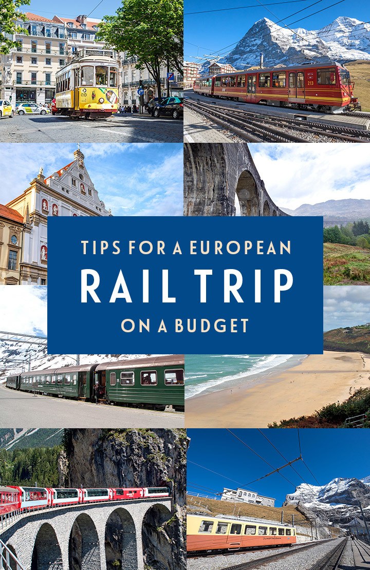 Travel across Europe by train without spending too much with our guide to planning a European rail trip on a budget – from route planning to rail passes, scenic trips to money-saving booking tips | Budget European train travel | Save money on European train travel | European rail travel on a budget | Train travel in Europe | Europe by train