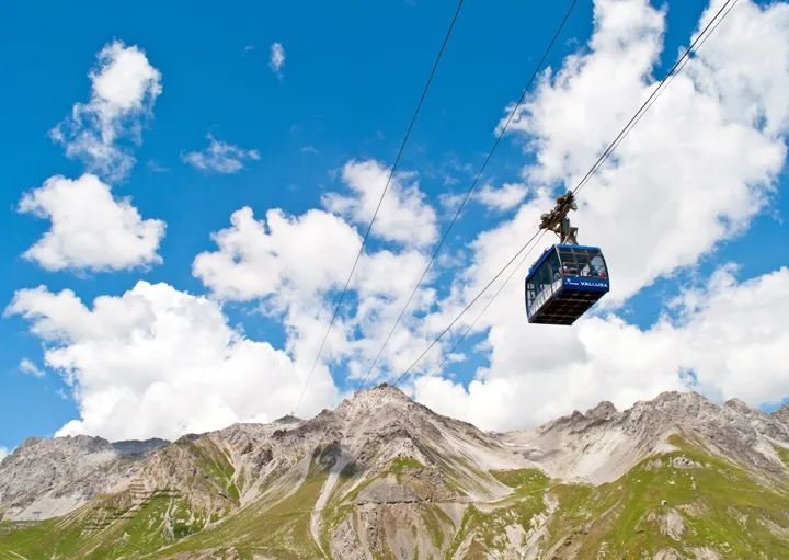 Vallugabahn cable car, St Anton Austria