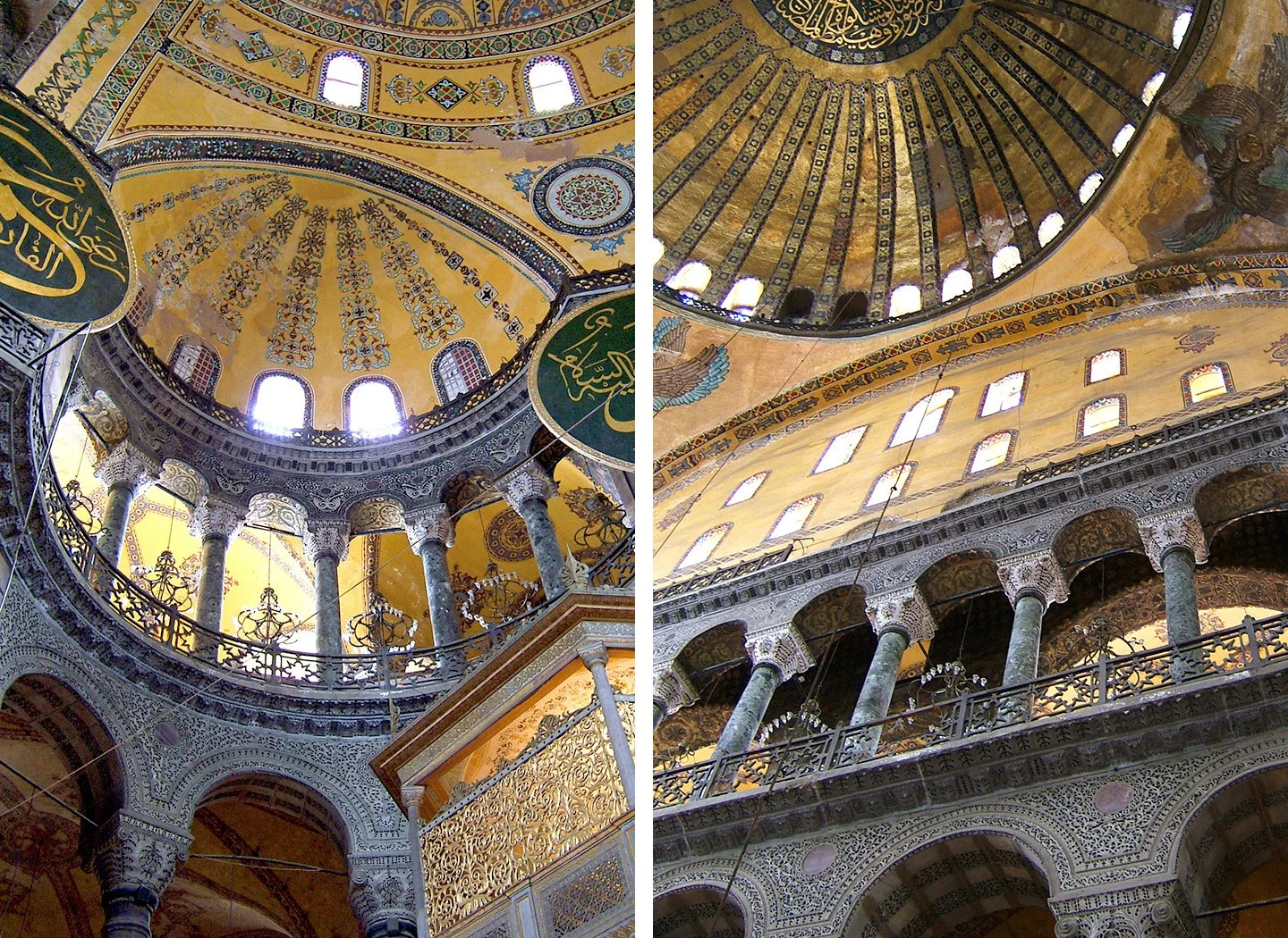 Gold decoration inside the Hagia Sophia in Istanbul