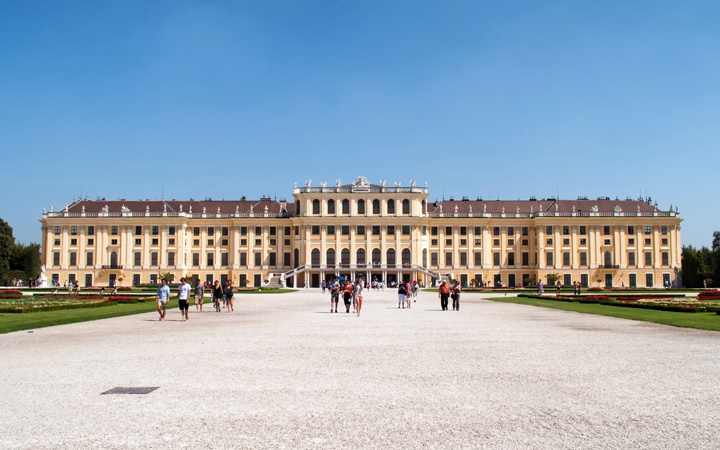 The Schonbrunn Palace in Vienna, Austria