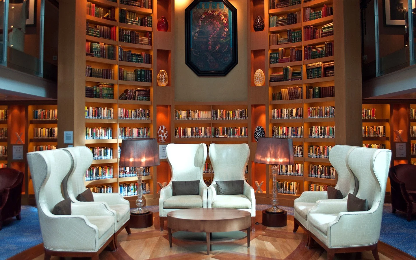 The Celebrity Equinox cruise ship library