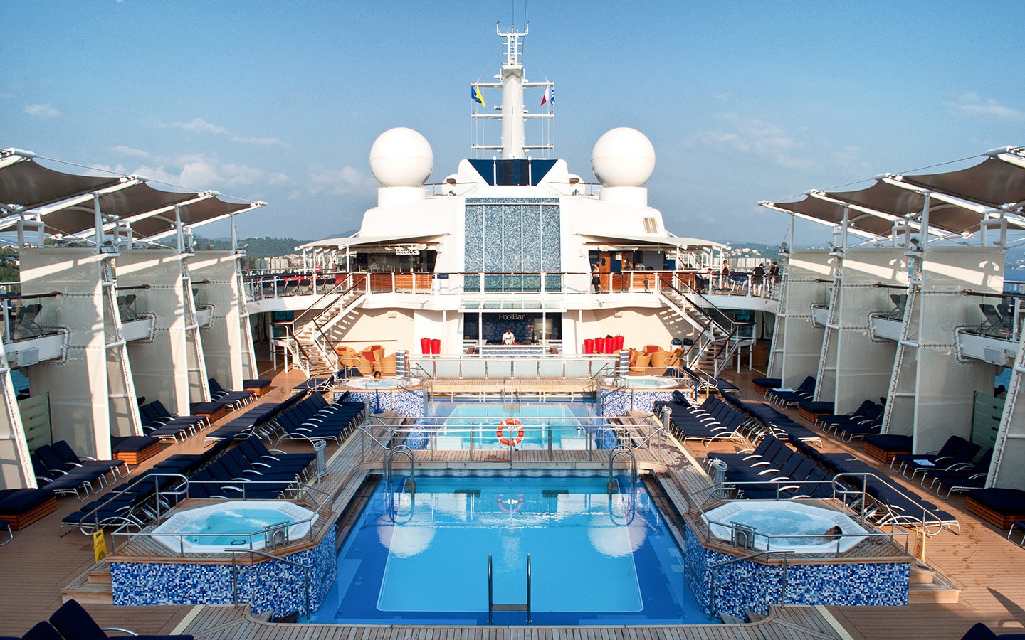 The pool deck on Celebrity Equinox cruise ship