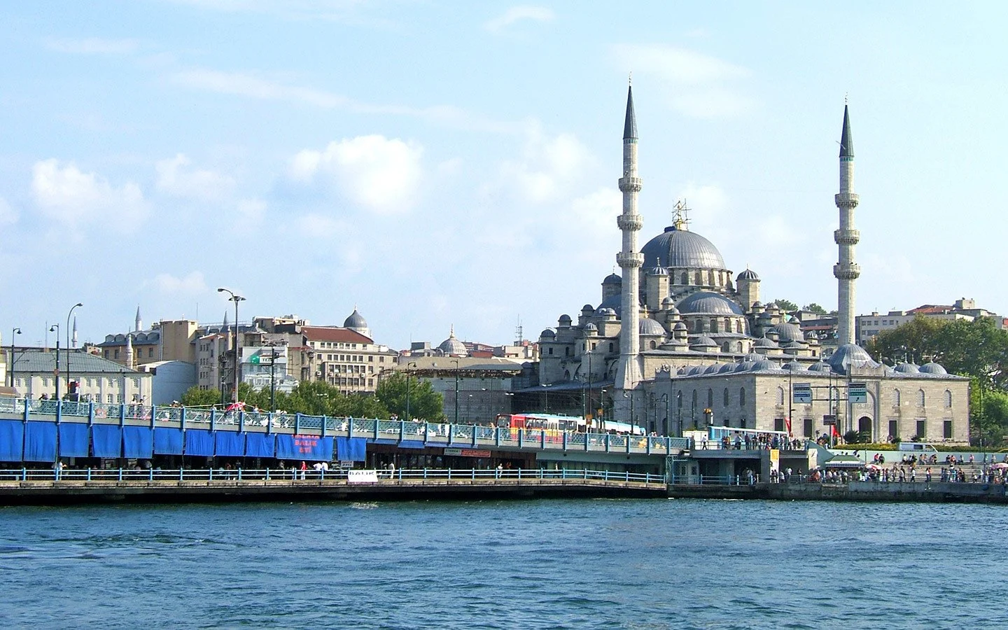 The Galata Bridge across the Golden Horn in Istanbul