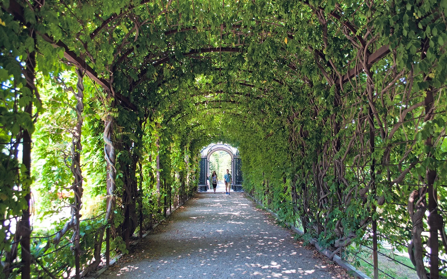 The Schonbrunn Palace gardens in Vienna, Austria