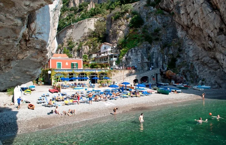 La Praia Beach on the Amalfi Coast