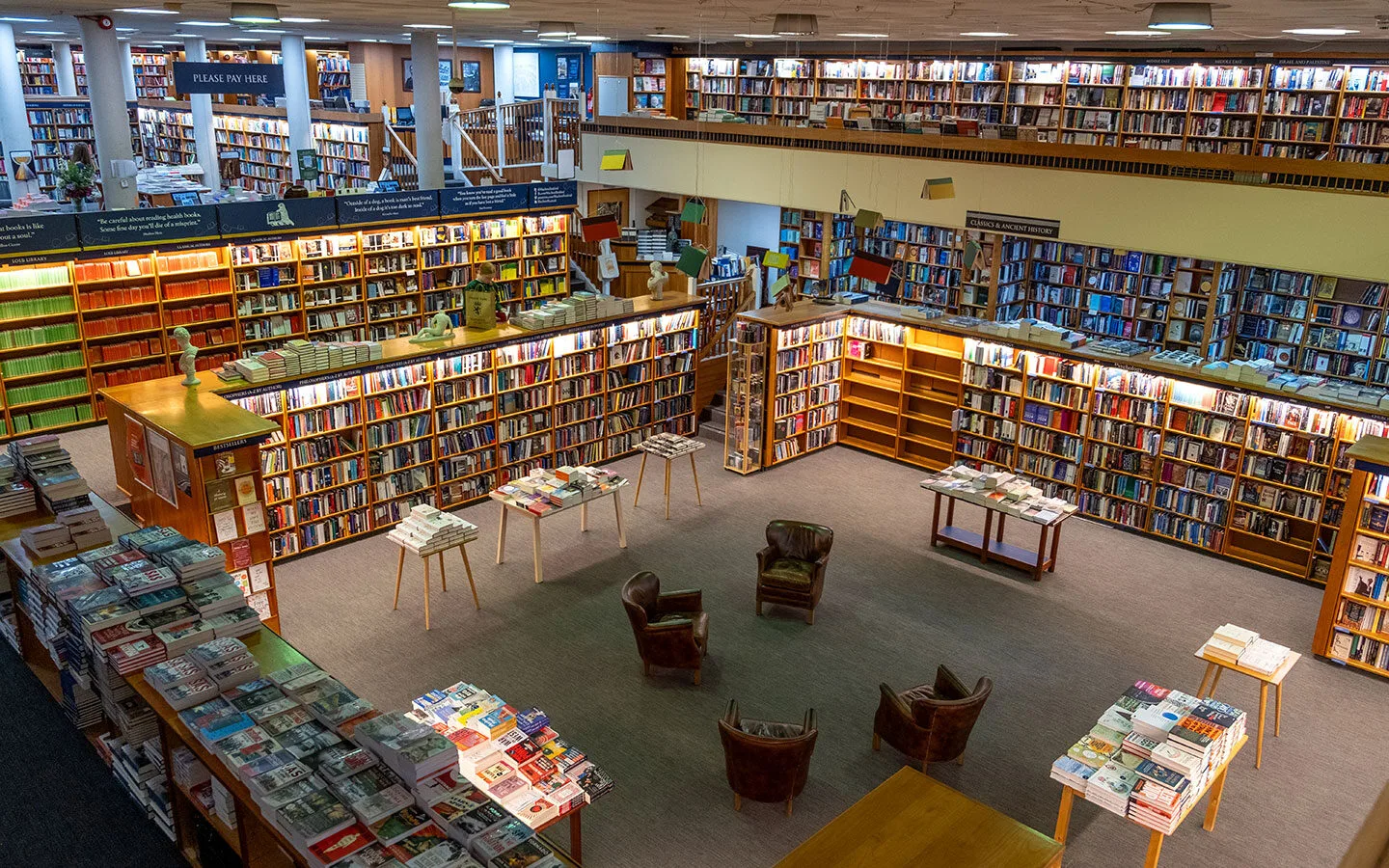 The vast Norrington Room at Blackwell's bookshop