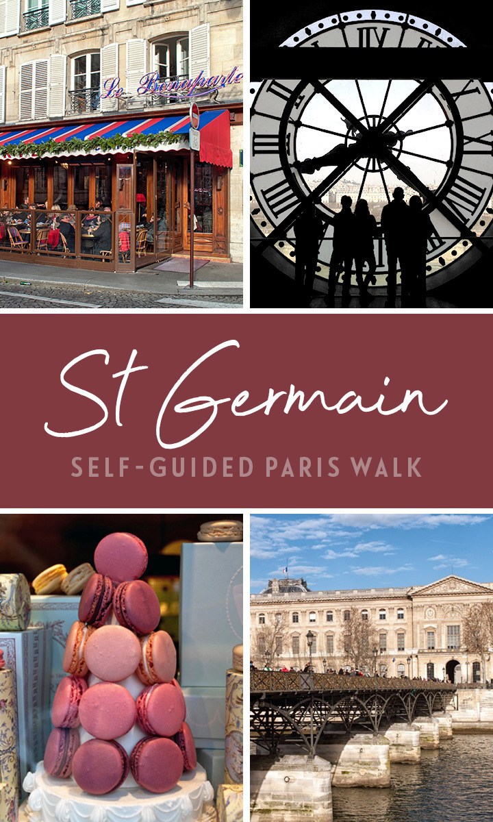 A self-guided walking tour of St Germain, Paris' Left Bank – including St Sulpice, Luxembourg Gardens, the Musee d’Orsay and macarons at Ladurée #Paris #walk #France #StGermain