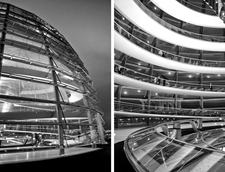 Inside the Reichstag dome