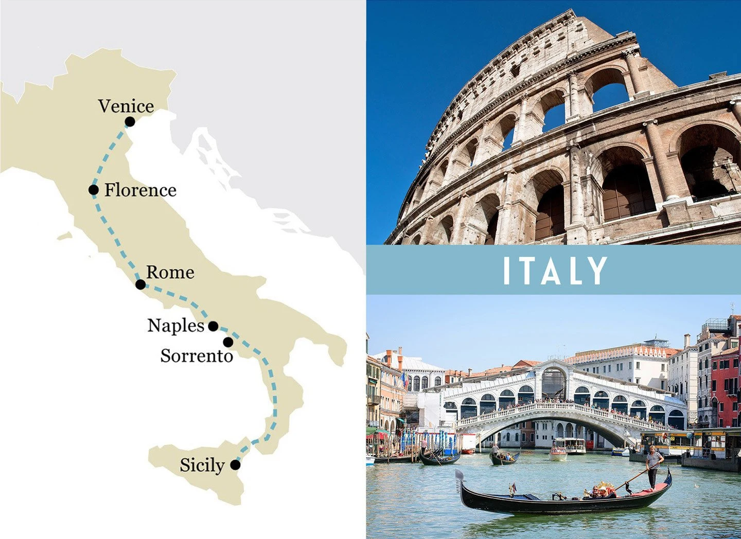 A one-week rail trip itinerary in Italy