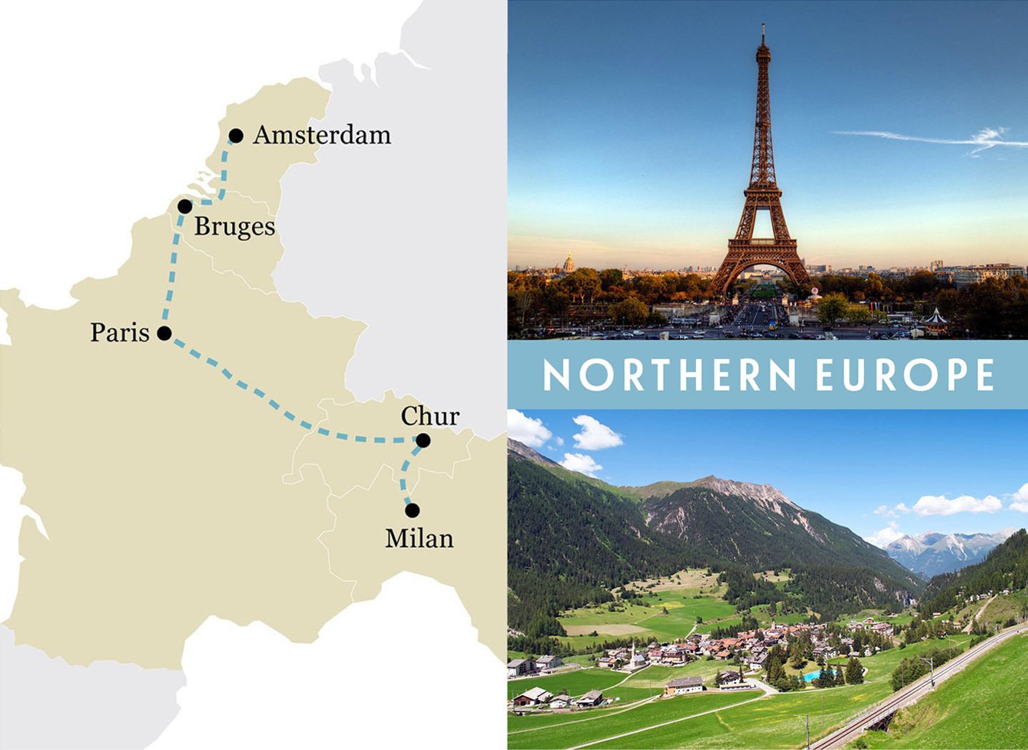 A one-week rail trip itinerary in Northen Europe