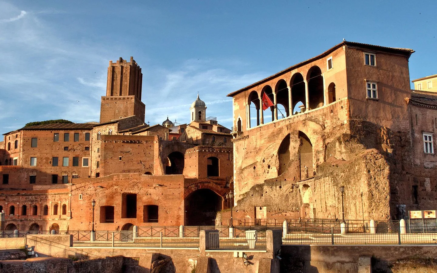 Rome buildings at sunset