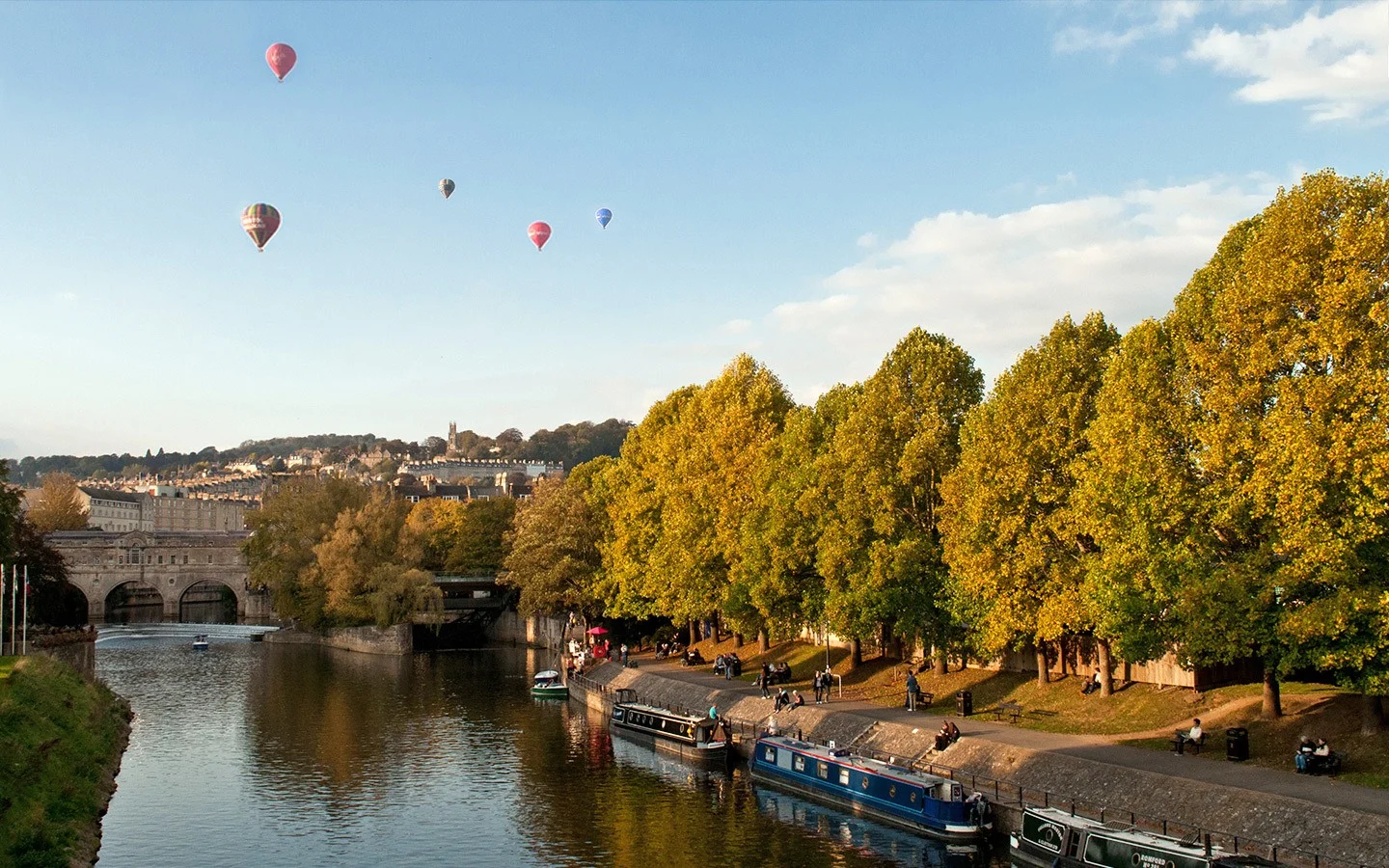 Balloon ride over Bath, England