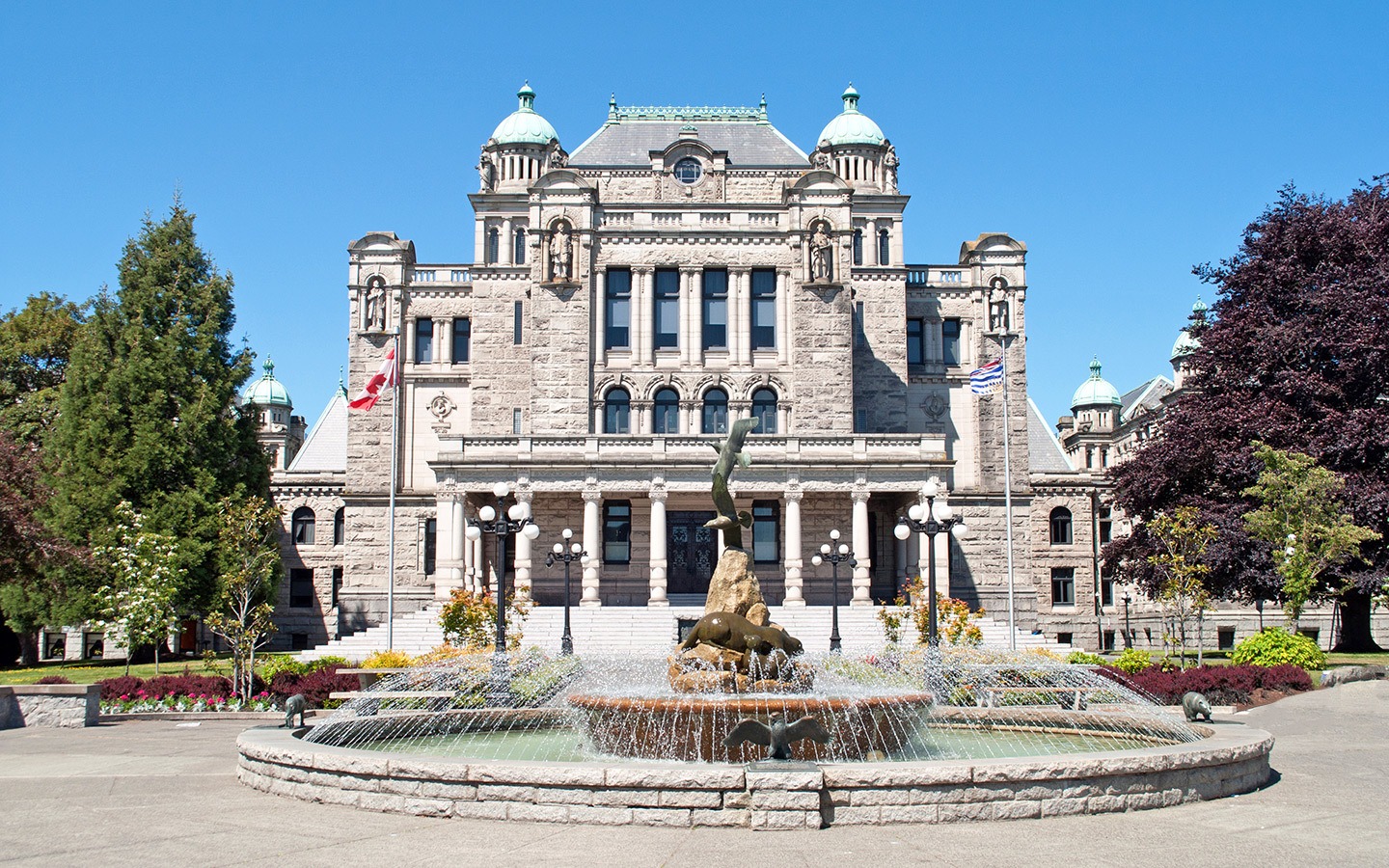 The British Columbia legislature building, Canada