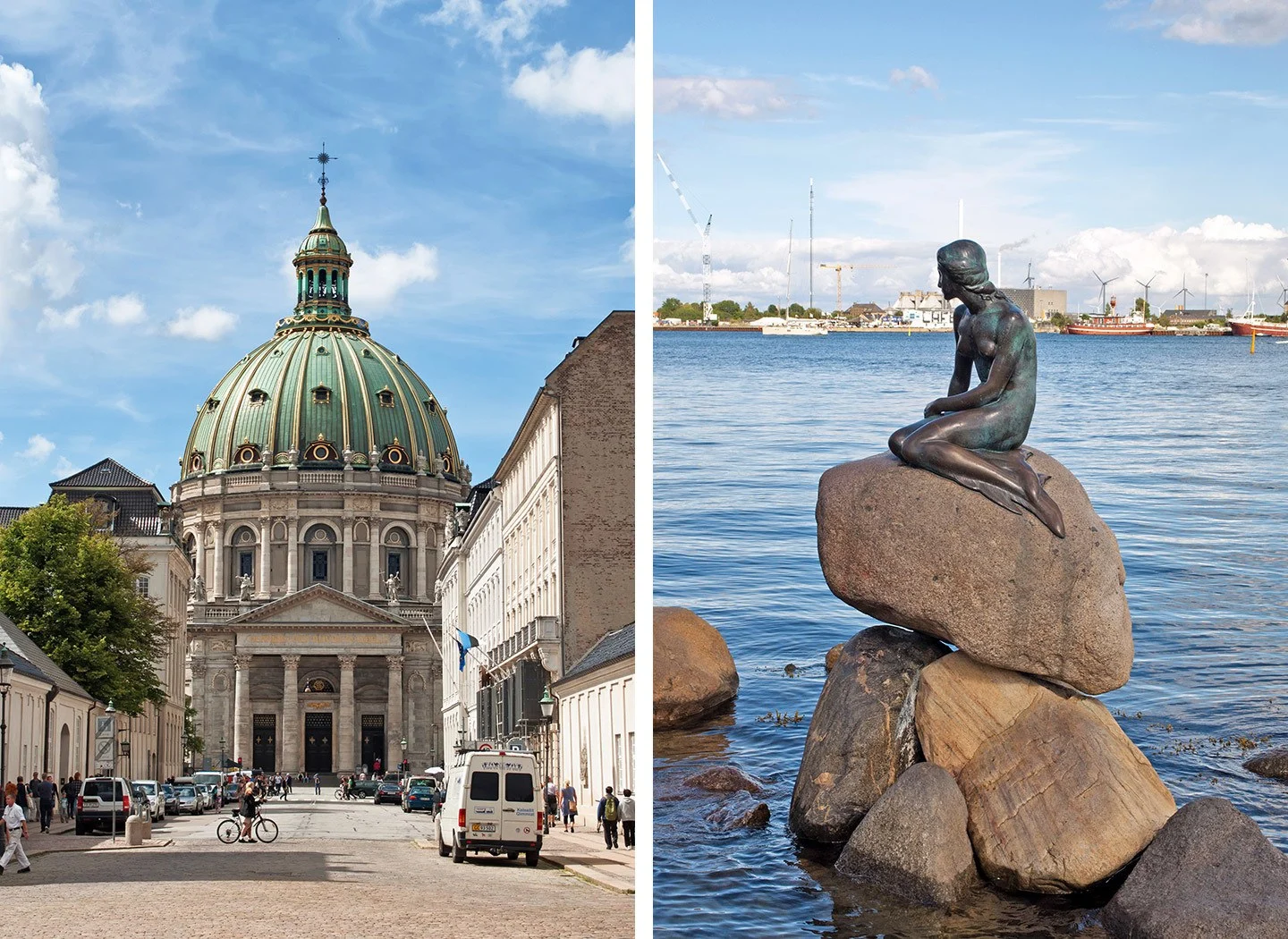 The Christiansborg Palace and Little Mermaid, Copenhagen