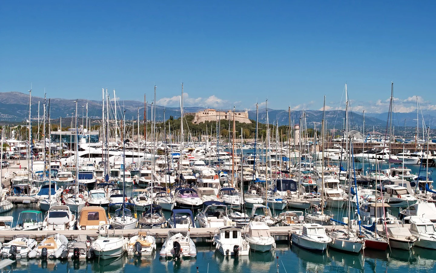 Port Vauban marina in Antibes, South of France