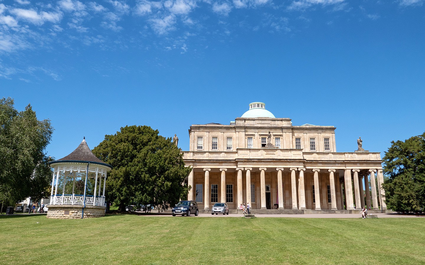 The Pittville Pump Room and park in Cheltenham