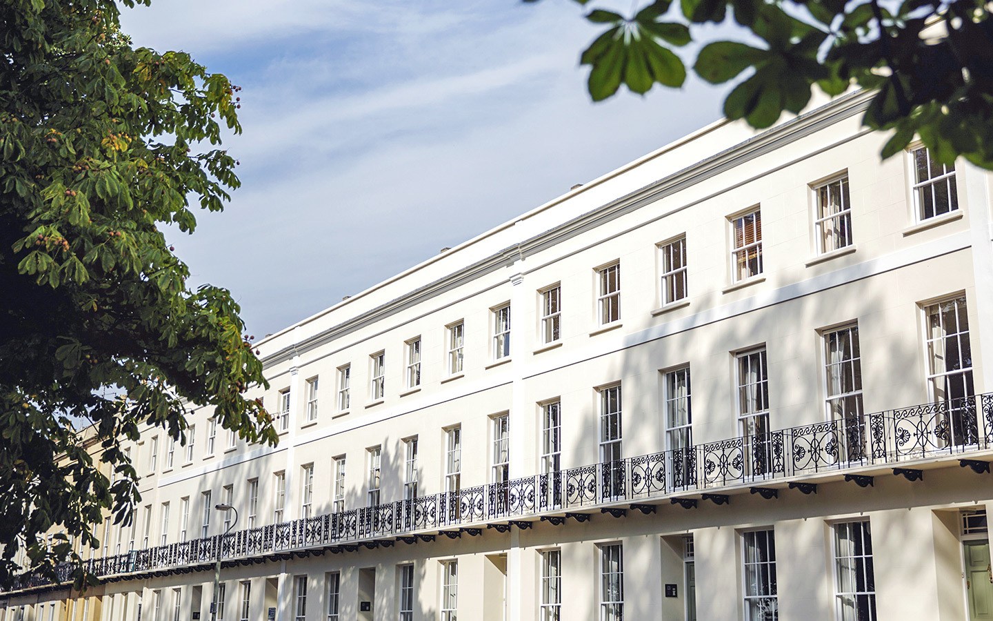 Smart Regency terraces in Cheltenham