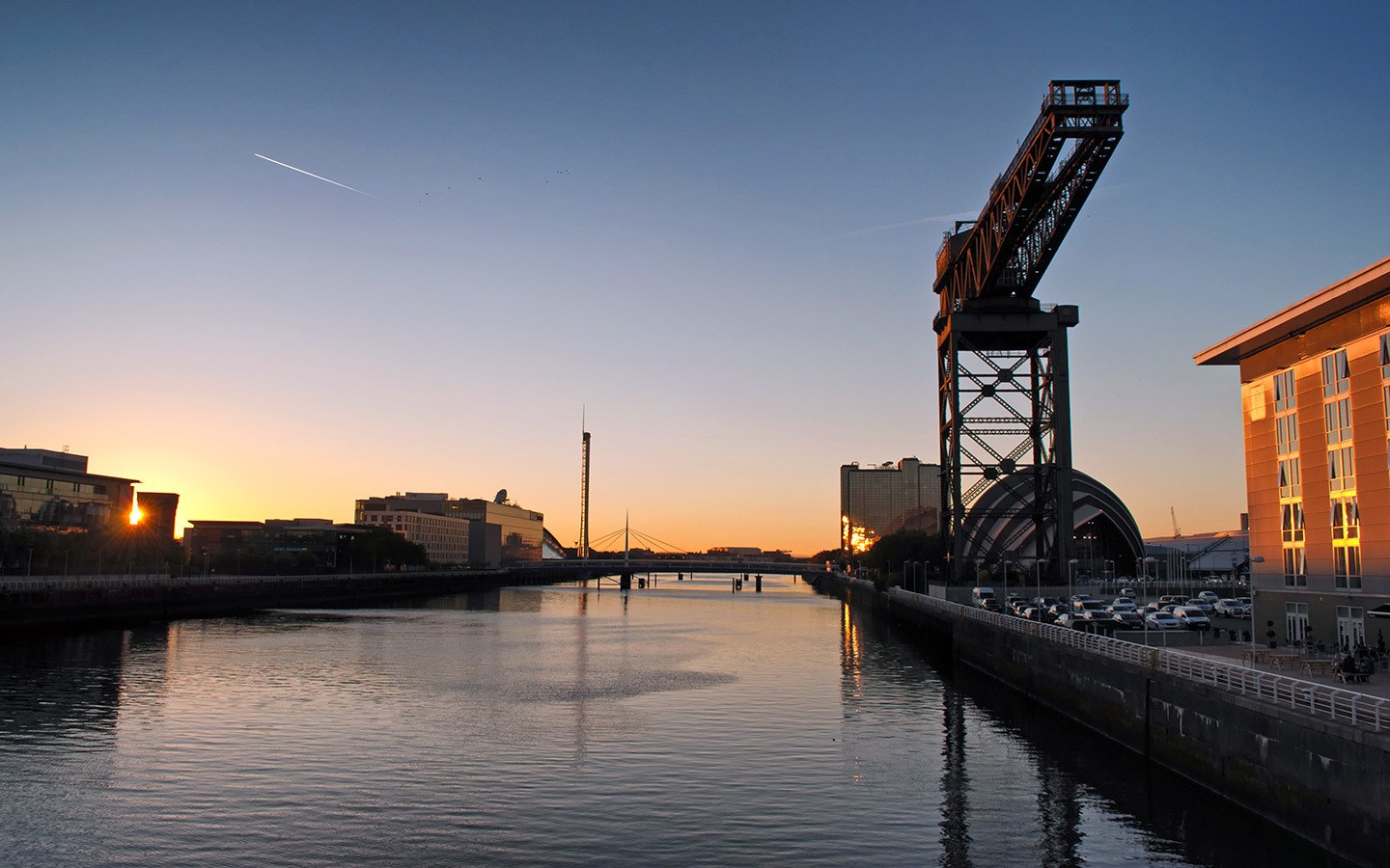 Sunset on the River Clyde Glasgow