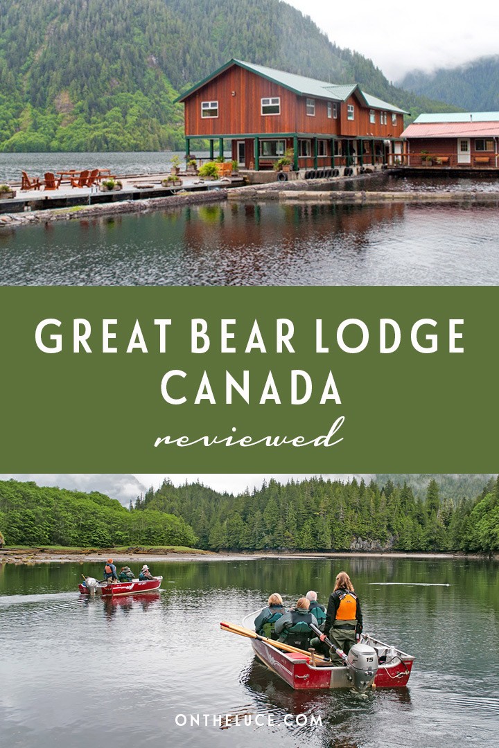A wildlife-watching stay at the Great Bear Lodge in British Columbia, Canada – a luxury escape in the wilderness among the grizzly bears of the Great Bear Rainforest. #Canada #ExploreCanada #wildlife #grizzlybears