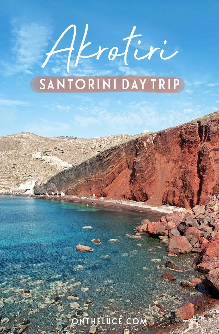 A day trip to Akrotiri, Santorini – featuring Akrotiri archaeological site with its buried ancient Minoan city and the Red Beach – one of the best things to do in Santorini, Greece  | Akrotiri Santorini | Things to do in Santorini | Santorini history | Santorini archaeology