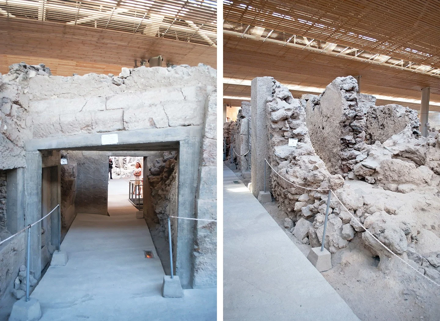 Doorway at Akrotiri archaeological site