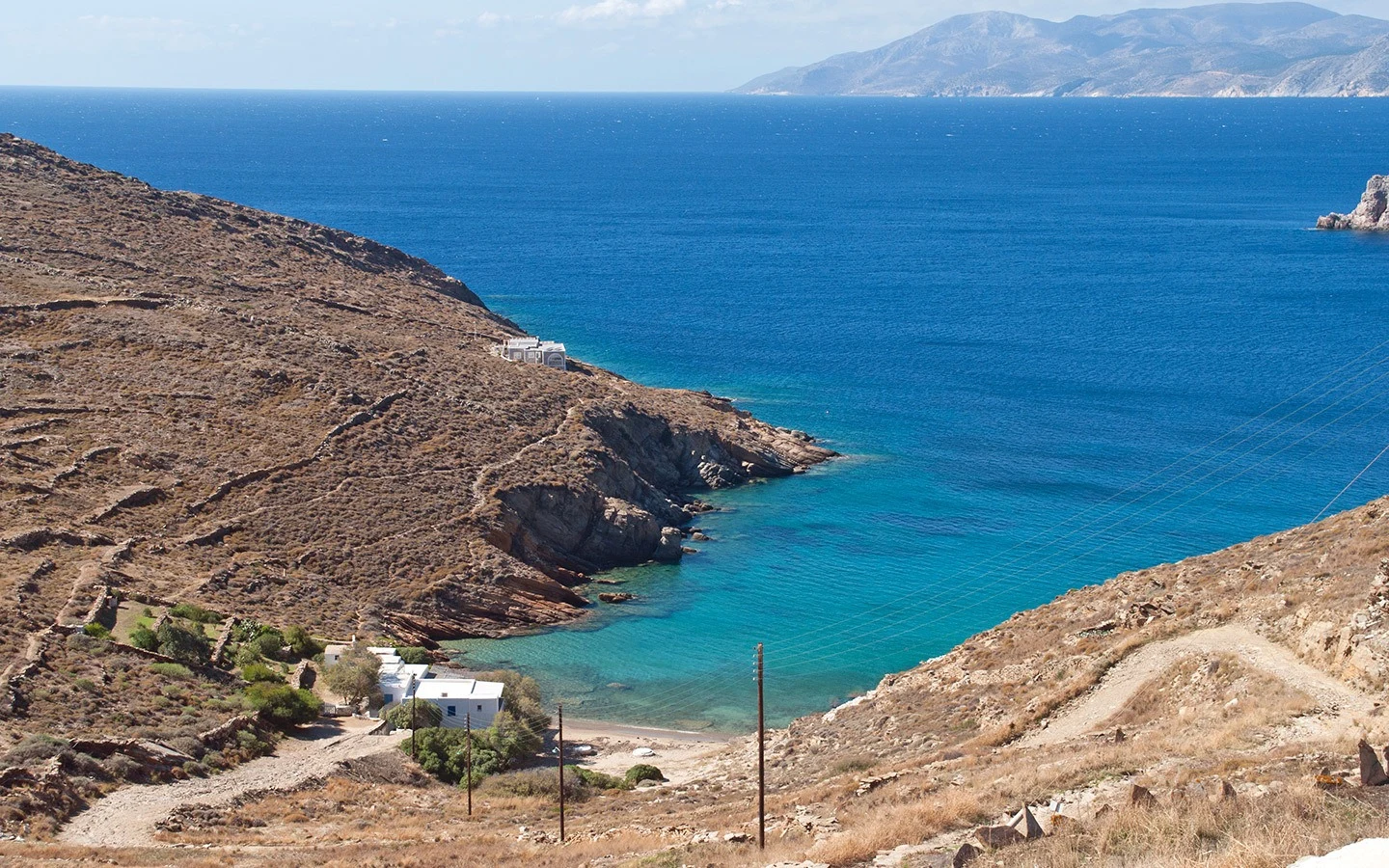 Valmas Beach on Ios in the Cyclades islands, Greece