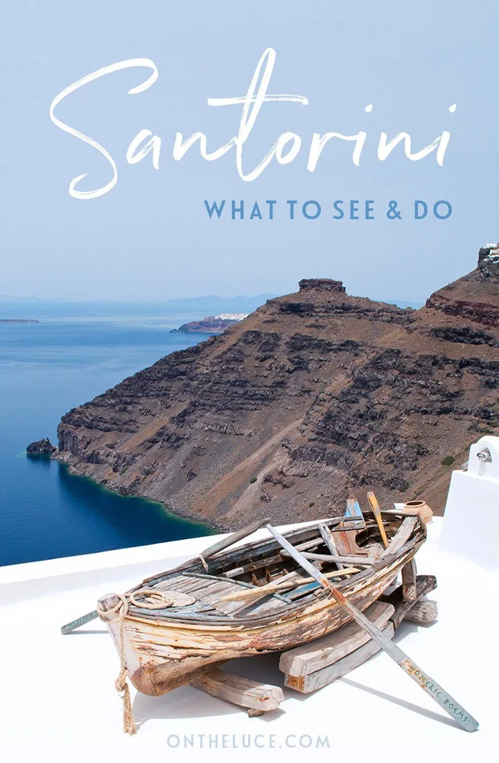 The top things to see and do in Fira, Santorini, a Greek island escape packed with domed churches, spectacular views, boat trips, sunsets and tasty food | Top things to do in Fira | Things to do in Santorini | Fira Santorini travel guide