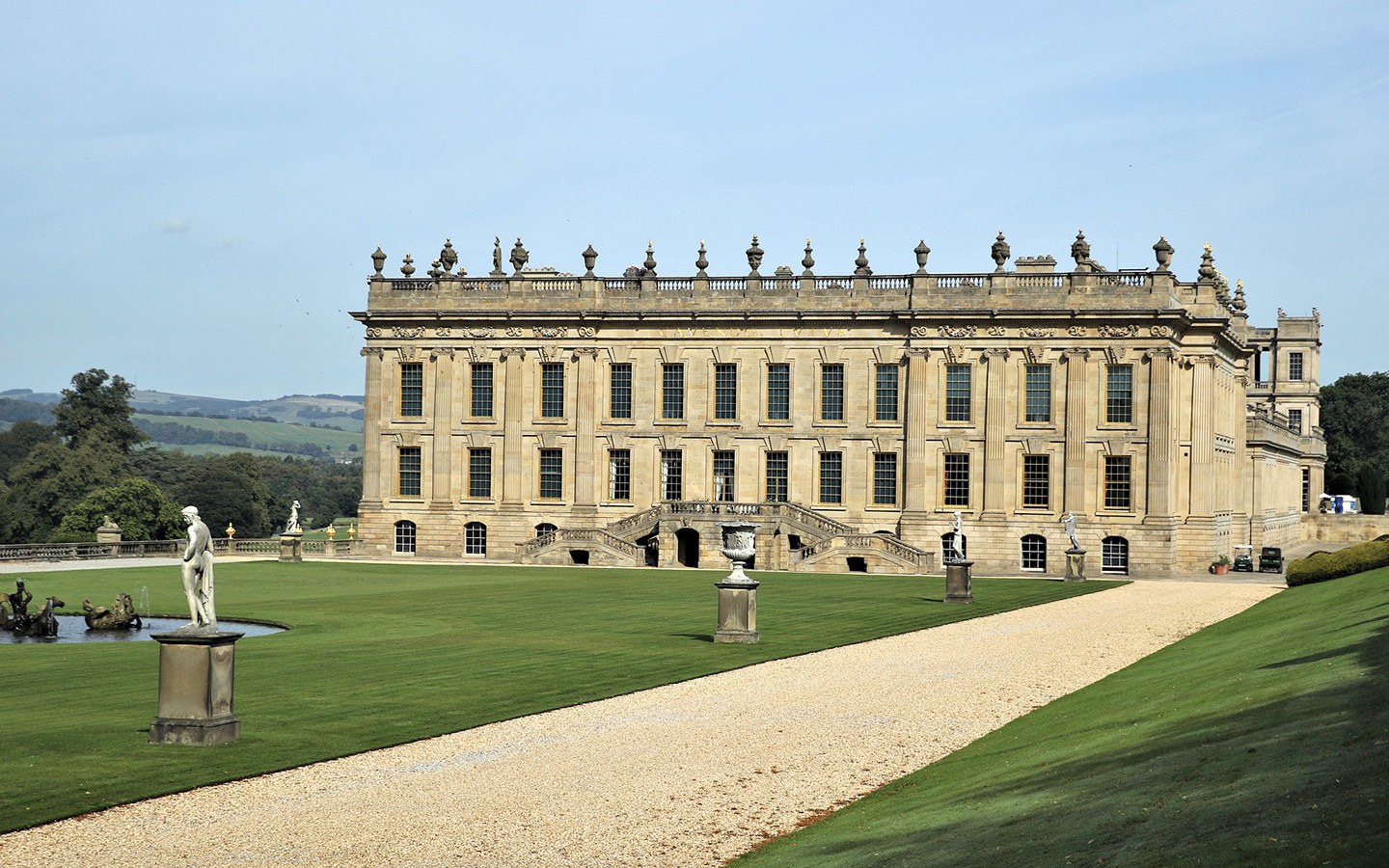 Chatsworth country house in the Peak District