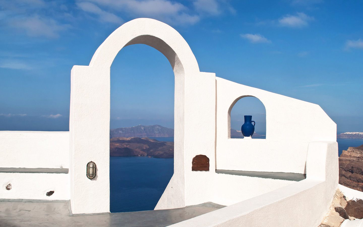 Spectacular views from Fira Santorini, Greece
