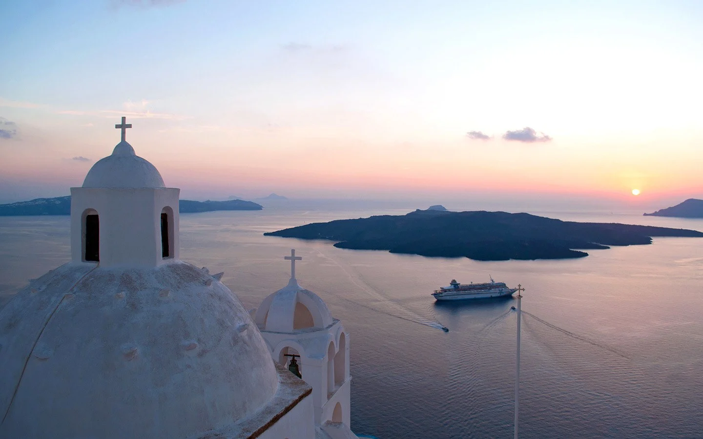 Sunset views from Fira Santorini