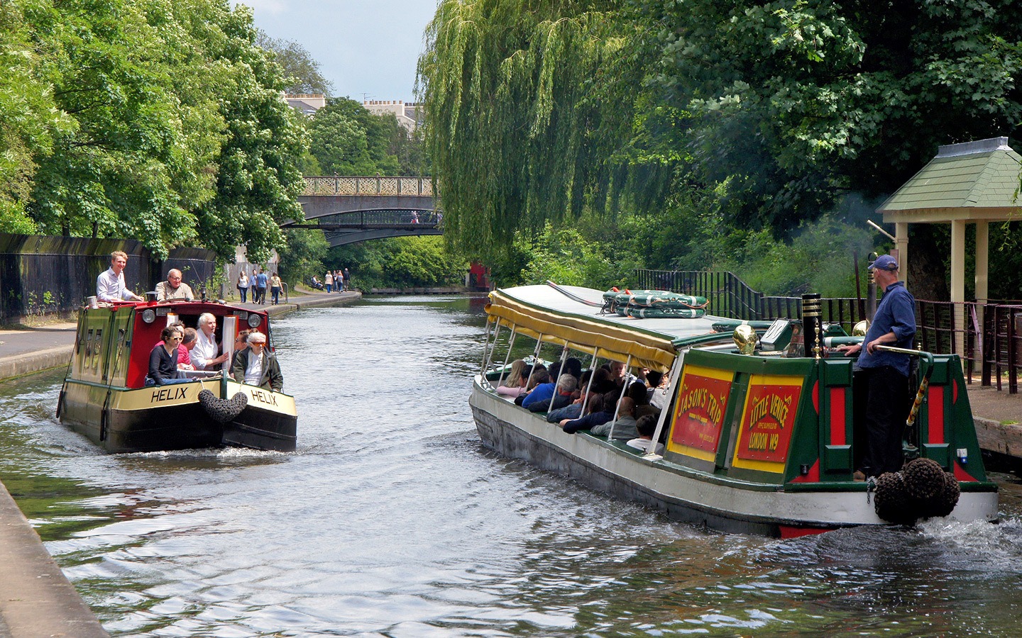 Boat trip on Regent's Canal London