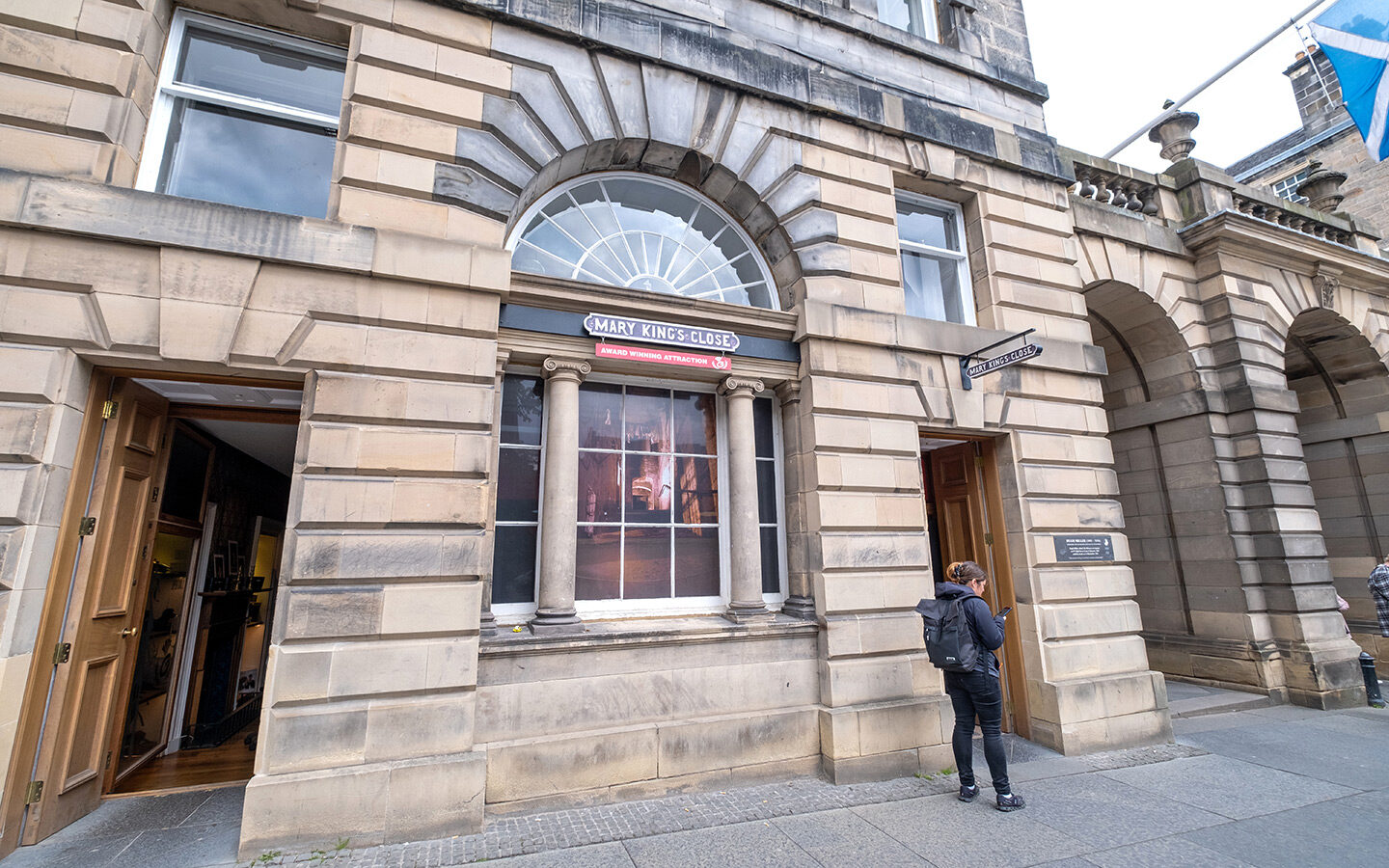 Entrance to The Real Mary King’s Close on the Royal Mile in Edinburgh