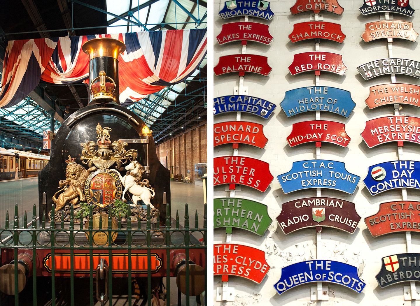 York's National Railway Museum, steam trains and railway badges