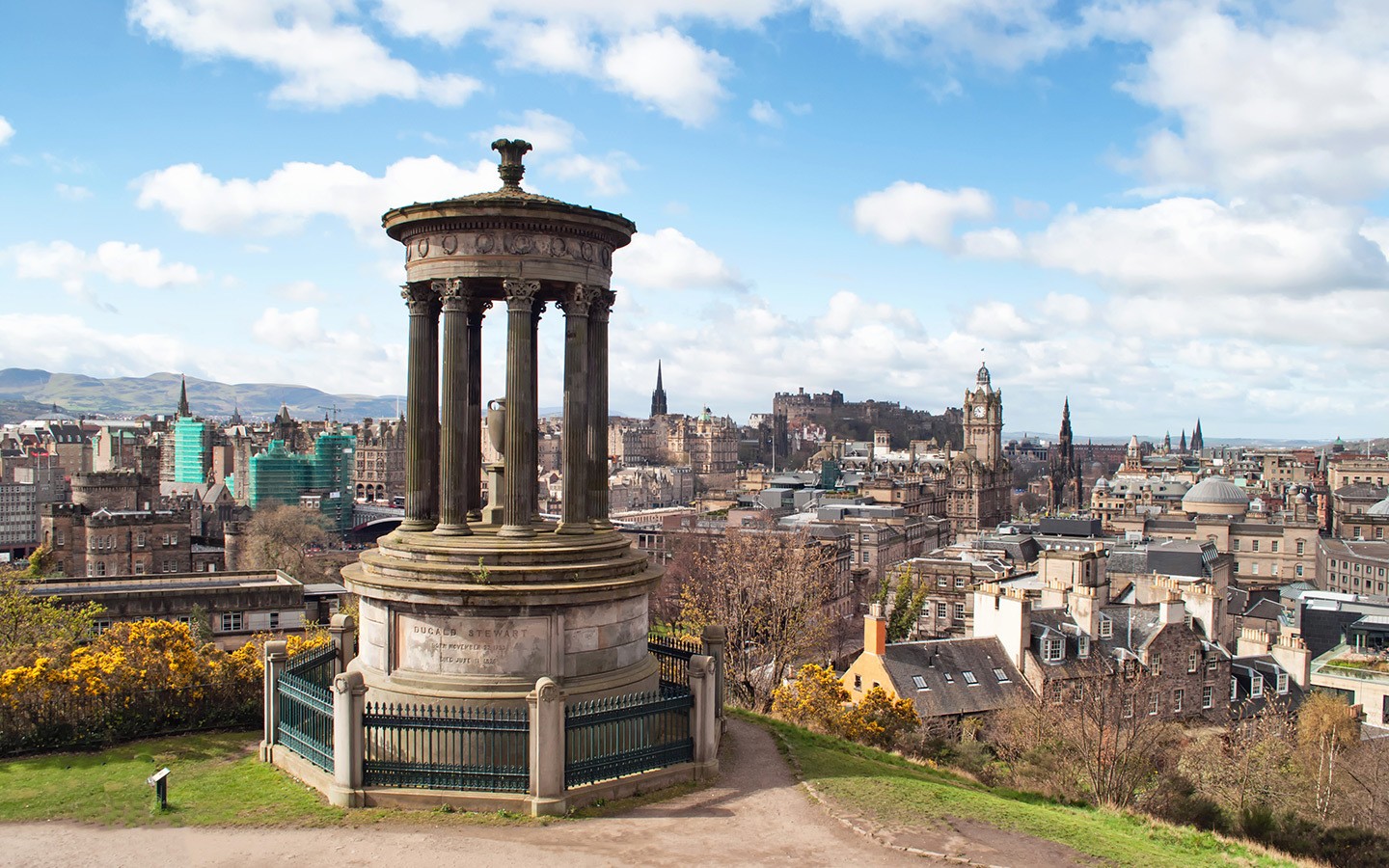 weekend train trips uk Views of Edinburgh from Calton Hill